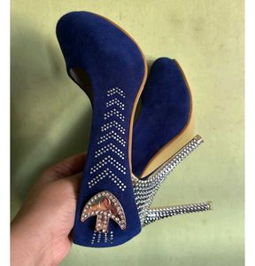 Blue Pencil Heels
