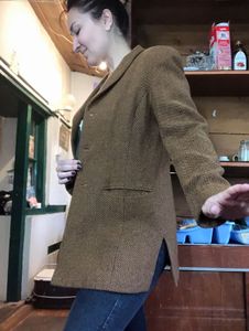 Brown Textured Blazer