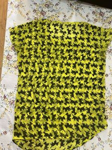 Yellow Dog Print Top