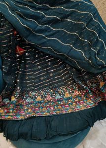 Festive Green Lehenga Choli - Beautifully Draped