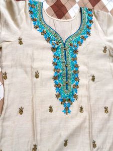 Festive Wear Women Silk Embroidered Suit Set