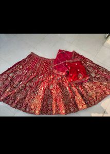 Elegant Red Velvet Lehenga