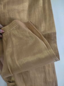 Gold Silk Pants