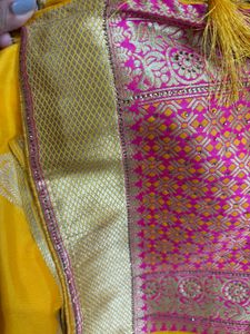 Yellow Banarasi Silk Saree