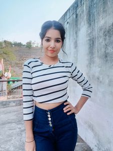 white and black strip top under 200