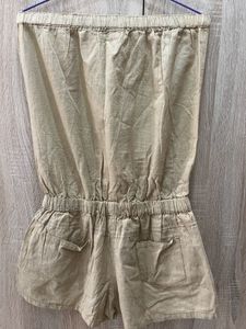Strapless Button-Down Jumpsuit