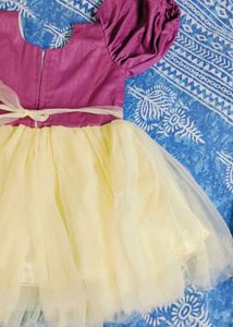Adorable Purple &amp; Yellow Tulle Dress
