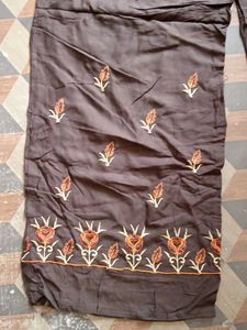 Brown Best Digins Embroidery Palazzo