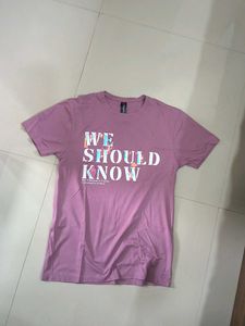 Mauve Graphic Tee - "We Should Know"