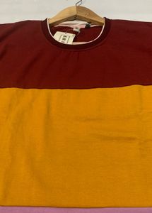 Multicolor Panel Full-Sleeve T-Shirt - Chest 38”