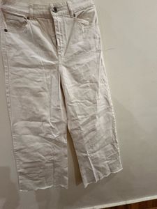 White Wide Legged  Denim