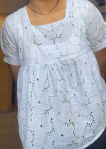 White Embroidered Top