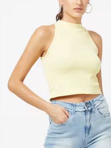 Yellow Ribbed Tank Top