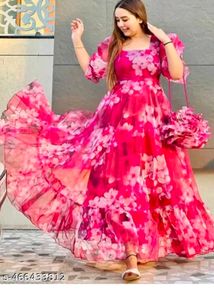 Floral Pink Maxi Dress