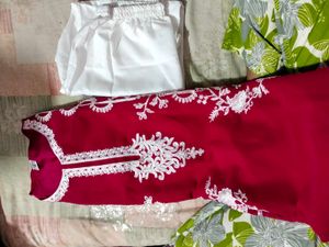 Maroon Embroidered Pakistani Suit