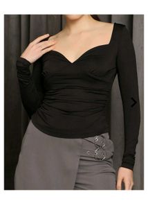 Chic Black Long Sleeve Top