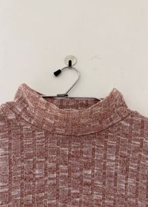 Mauve Ribbed Knit Top