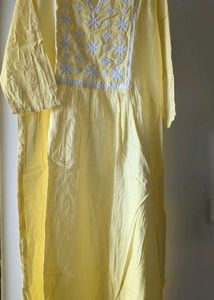 Yellow Cotton Kurti