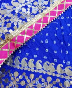 Blue Bandhej Lehenga Chunni
