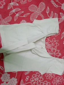 Cute White Tie-Front Crop Top