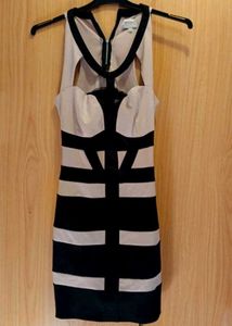 BERSHKA CUTOUT BODYCON MINI DRESS
