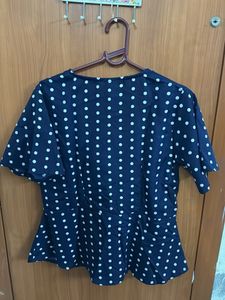 Polka Dot V-Neck Top