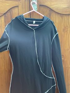 Sexy Hooded Full Sleeve Body Con Dress
