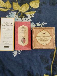 Set Of Two Serums And One Sandalwood Moisturizer
