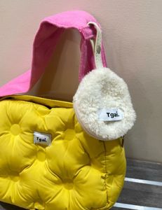 Yellow Quilted Handbag