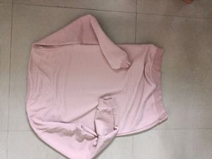 Horizontal Ribbed Peach Colour Unisex Sweatshirt