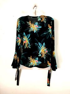 Floral Bell Sleeve Top