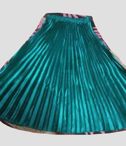 Party Wear Satin Pleated Skirt