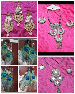 Big Combo, 3 Jewelry Sets n 4 Pair Of Peacock Earr