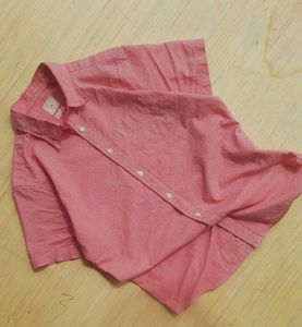 Red Checkered Button-Down Shirt – Medium Size