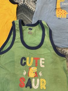 6-12 months  Boys vest pack of 9