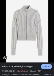 H&amp;M Knitted Zip Up Cardigan