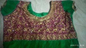 Embroidered light Green top
