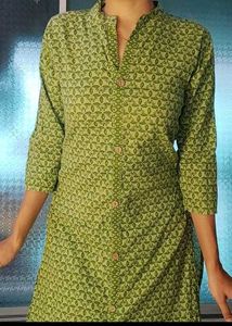 Cotton Green Kurti