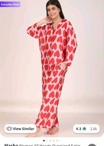 Heart Print night dress