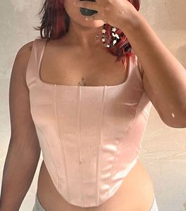 pink corset top