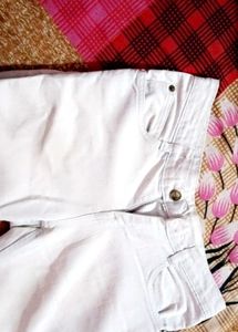 WOMEN SKINNY HIGH RISE WHITE JEANS(WAIST-26)