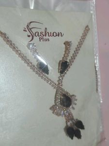 Rose Gold &amp; Black Teardrop Statement Necklace