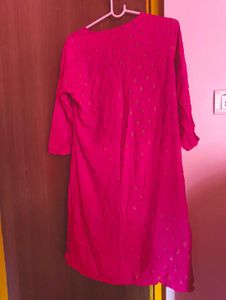Pink Rayon Kurta