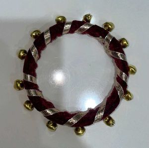 Red &amp; Gold Jingle Bangles