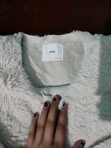 White Furry Overcoat For Winter (Price Low Today)