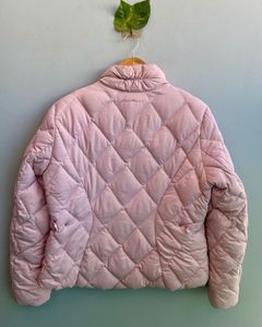 Pink Quilted Puffer Jacket