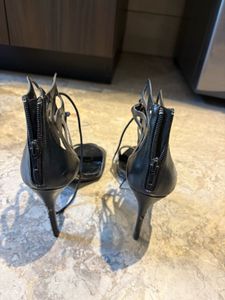 Black Lace-Up Heels