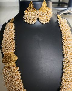 Gold Toned Moti Necklace