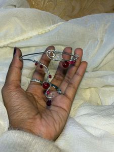 Red Beaded arm Cuffs