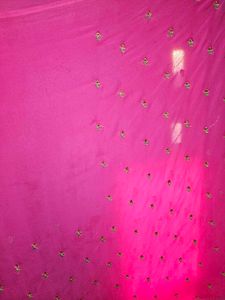 Pink Embroidered Saree
